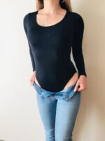 Body Manga Larga Cuello Redondo