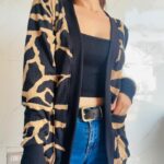 Cardigan animal print