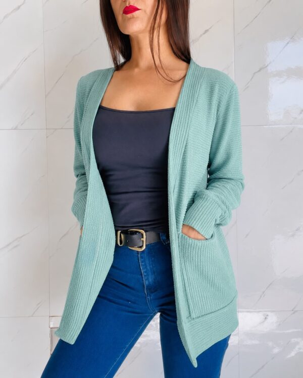 Cardigan trenzado