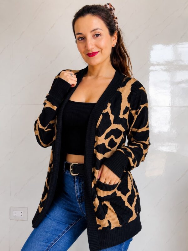 Cardigan animal print