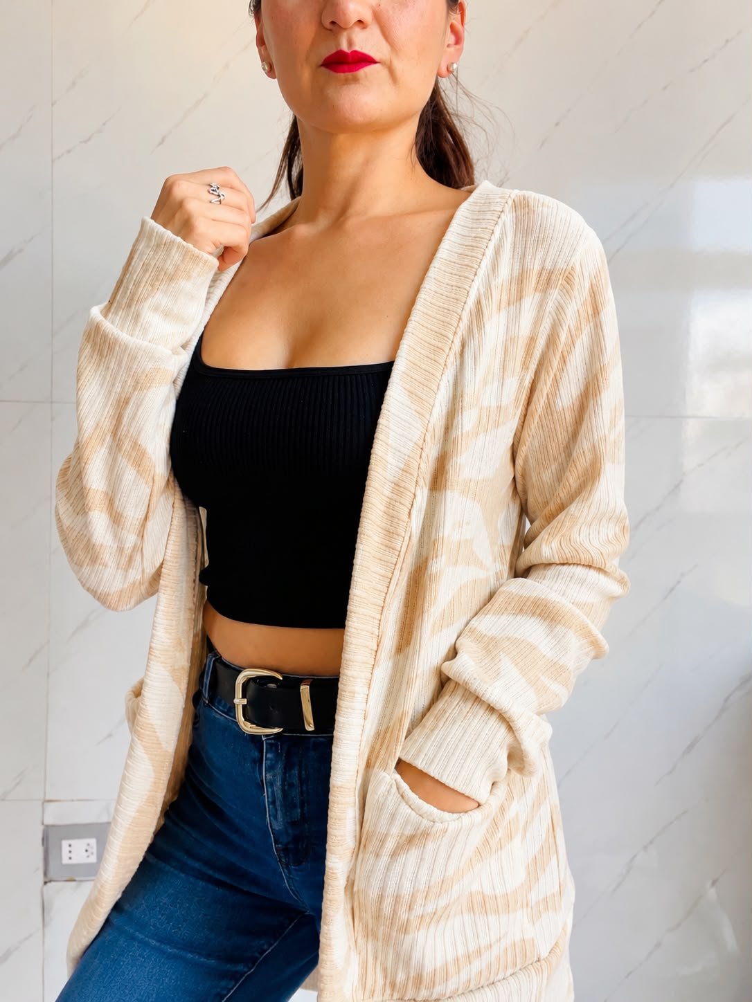 Cardigan animal print