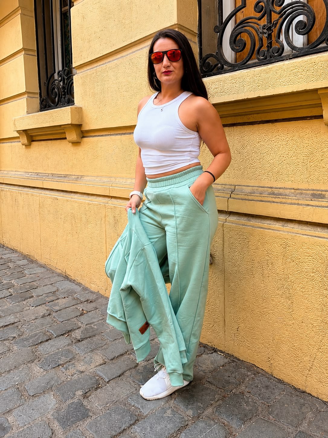 Conjunto Poleron + Palazzo Verde